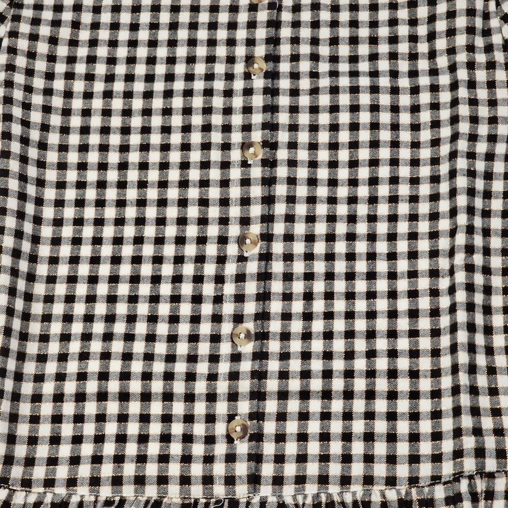 Cat & Jack Girls Dress Black White Gold Gingham Print Plaid Size XXL (18) - Picture 5 of 11
